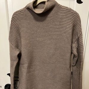 Athleta hi-low wool funnel neck sweater